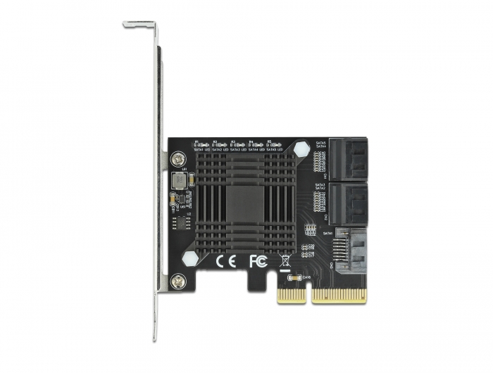 5 Port SATA PCI Express x4 Karte - Low Profile Formfaktor, Delock® [90498]