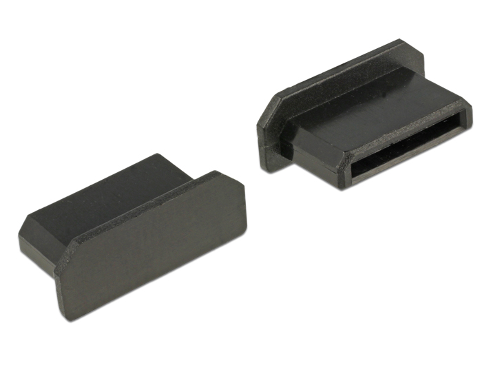 Staubschutz für HDMI mini-C Buchse, ohne Griff, 10 Stück, schwarz, Delock® [64028]