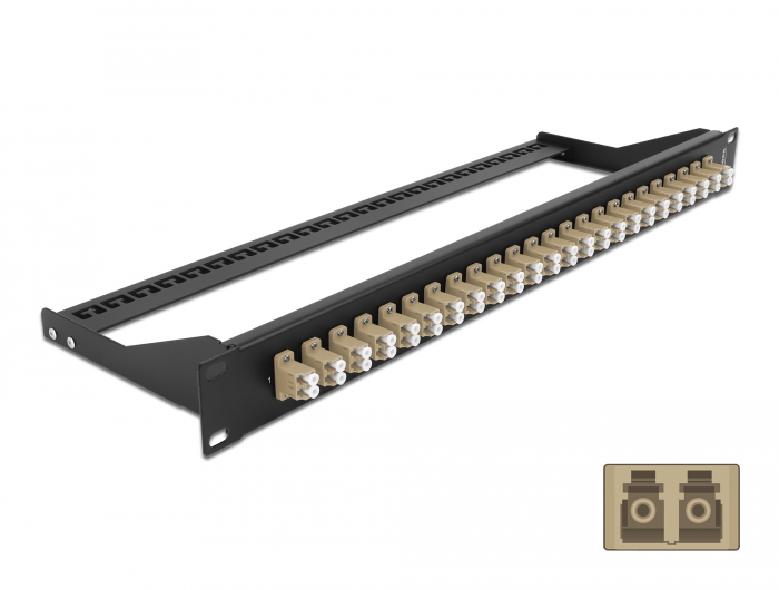 19" LWL Patchpanel 24 Port LC Duplex beige, Delock® [43388]