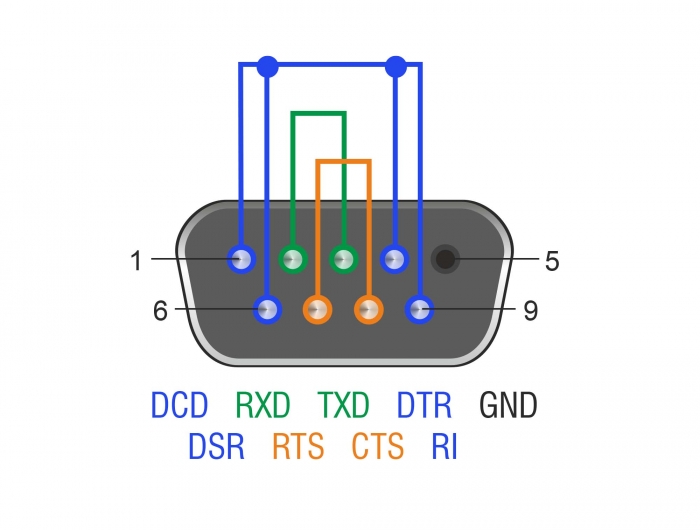 RS-232/422/485 Loopback Adapter mit DB9 Stecker, Delock® [66826]