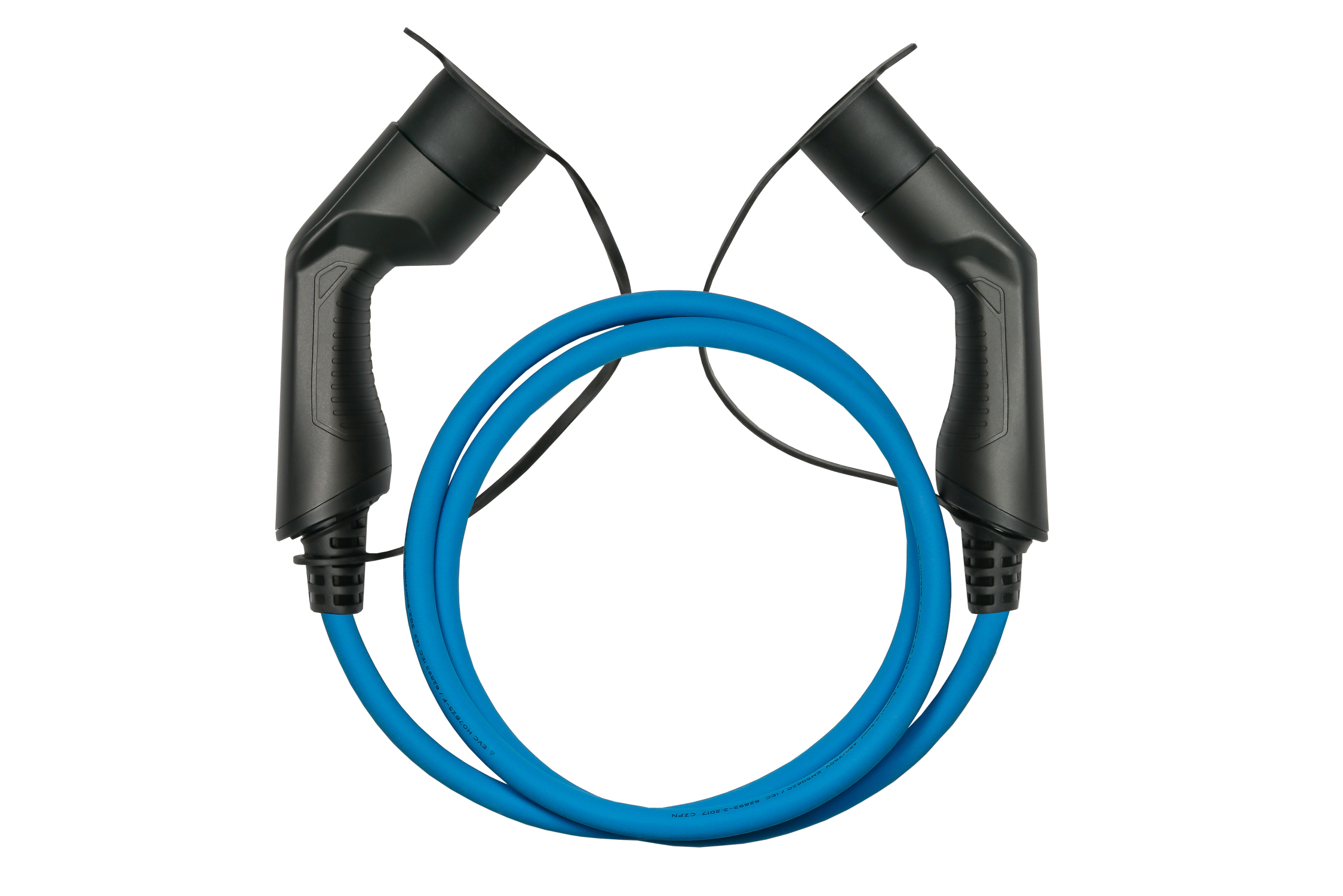 kabelmeister® Typ 2 Ladekabel für Elektro- und Hybridfahrzeuge, 3-phasig, 16 A, 11 kW, blau, 10m