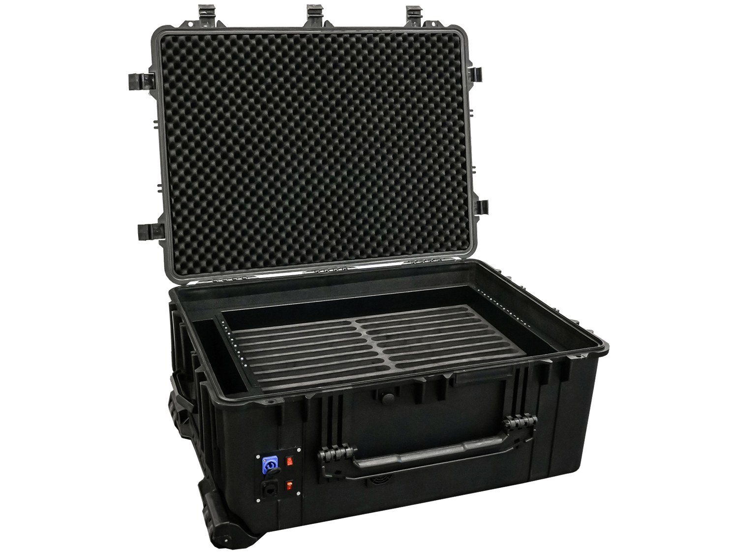 Good Connections® ATON2 T16C Tablet-Ladetrolley, USB-C™ Ausführung, aktive Belüftung, Zusatzsteckdosen, schwarz