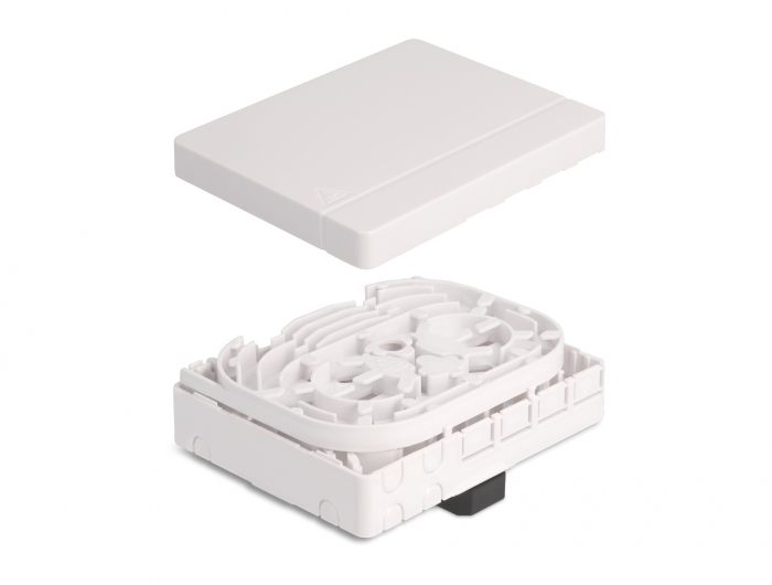 LWL Anschlussdose für Hutschiene 4 x SC Simplex oder LC Duplex weiß, Delock® [87141]