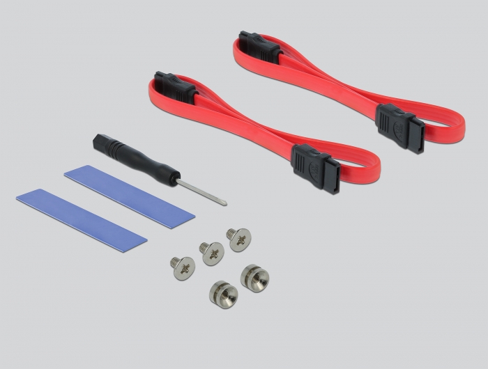 PCI Express x16 Karte zu 1 x M.2 Key B + 1 x NVMe M.2 Key M + 1 x mSATA - Low Profile Formfaktor, Delock® [90486]