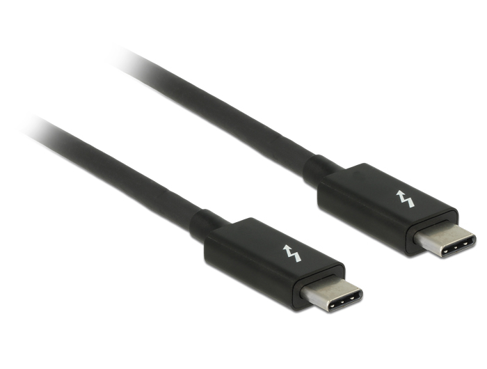 Thunderbolt 3 (20 Gb/s) USB-C™ Kabel Stecker an Stecker, passiv, 5A, schwarz, 1,5m, Delock® [84846]