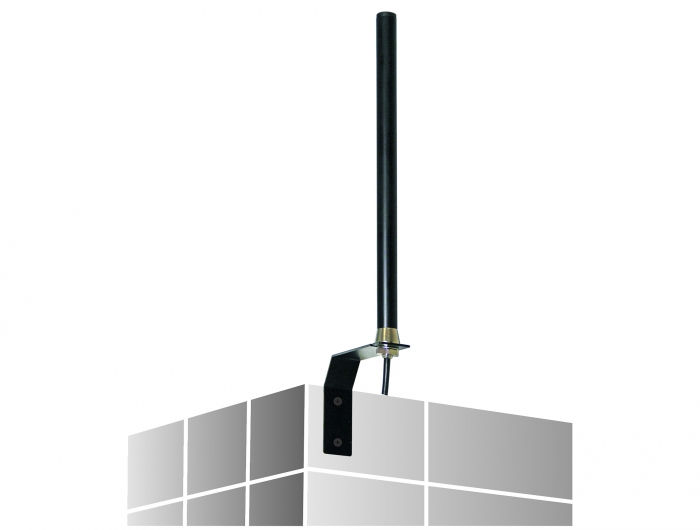 LTE UMTS GSM Antenne, SMA Stecker, 3 dBi, omnidirektional, starr, mit Anschlusskabel (RG-58, 3 m), Wandmontage, outdoor, schwarz, Delock® [89529]