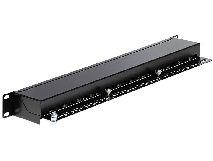 Patchpanel 19'', Cat.6, 24-Port, schwarz, Delock® [43298]