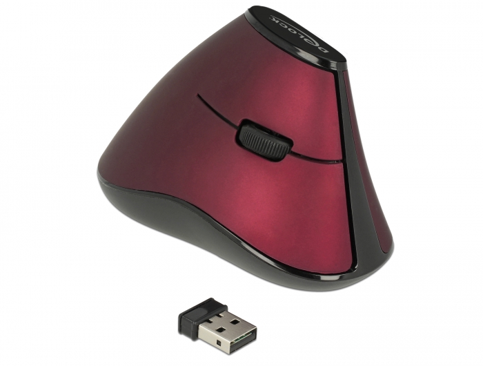 Ergonomische vertikal optische 5-Tasten Maus 2,4 GHz wireless, Delock® [12528]