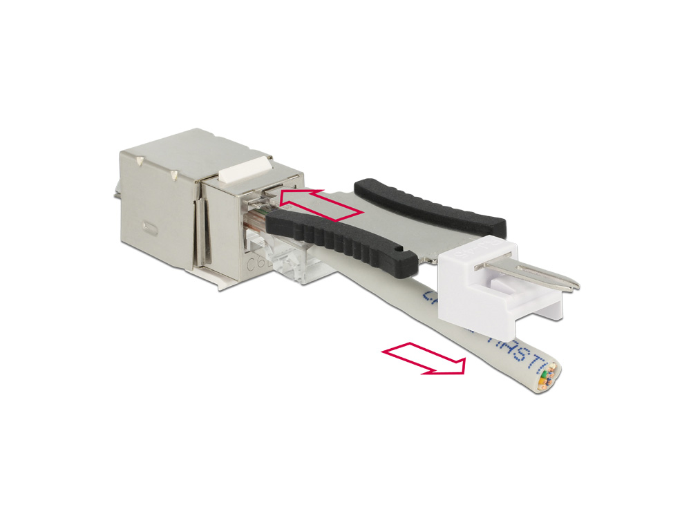 Keystone Modul RJ45 Secure Cat.6 an LSA, Delock® [86404]