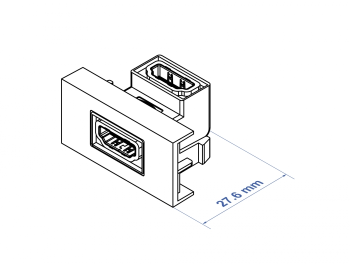 Easy 45 HDMI Modul gewinkelt 90° 22,5 x 45 mm , Delock® [81304]