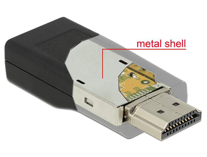 Adapter HDMI Stecker an VGA Buchse schwarz, Delock® [65655]