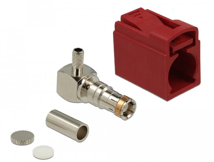 FAKRA L Buchse 90° zum Crimpen, Delock® [89724]