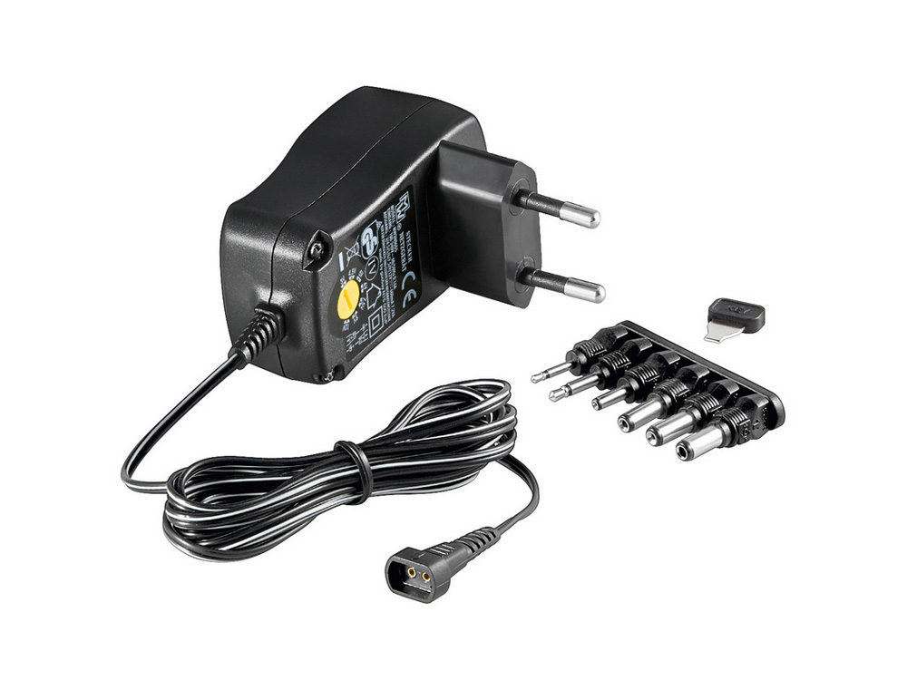 Schaltnetzteil, stabilisiert mit 3-12 V Ausgangsspannung, Eco-Friendly, 600 mA