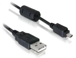 Kabel, USB A Stecker an 8-Pin UC-E6 für Nikon Kamera, 1,83m, Delock® [82414]