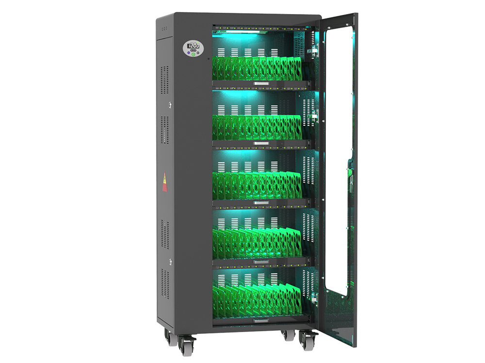 Good Connections® ANTARES T65 Tablet-Ladewagen, UV-C Desinfektion, schwarz