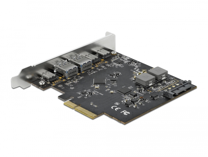 PCI Express x4 Karte zu 3 x USB Type-C™ + 2 x USB Typ-A - SuperSpeed USB 10 Gbps, Delock® [89074]
