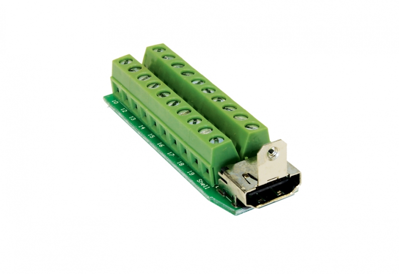 Adapter 19 Pin HDMI Buchse an Terminal Block, Exsys® [EX-49065]