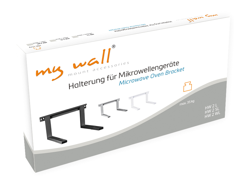Halterung für Mikrowellengeräte, Belastung bis 35 kg, ausziehbar, weiß, My Wall®