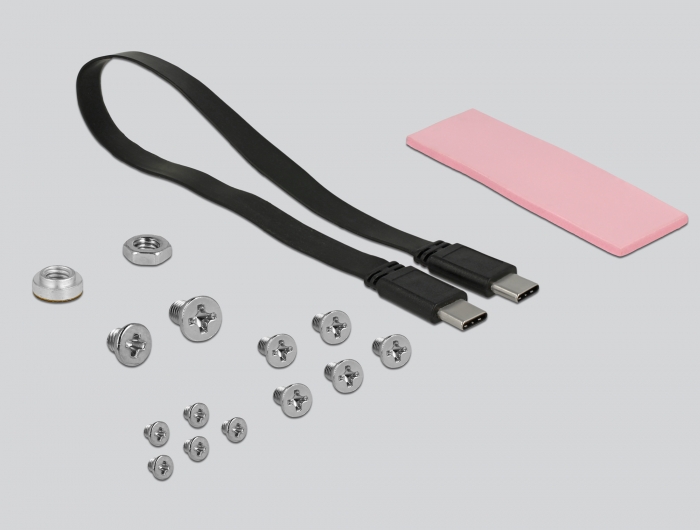 Externes 2.5" Gehäuse für M.2 NVMe PCIe SSD mit USB 3.1 Gen.2 USB Type-C™, Delock® [42609]