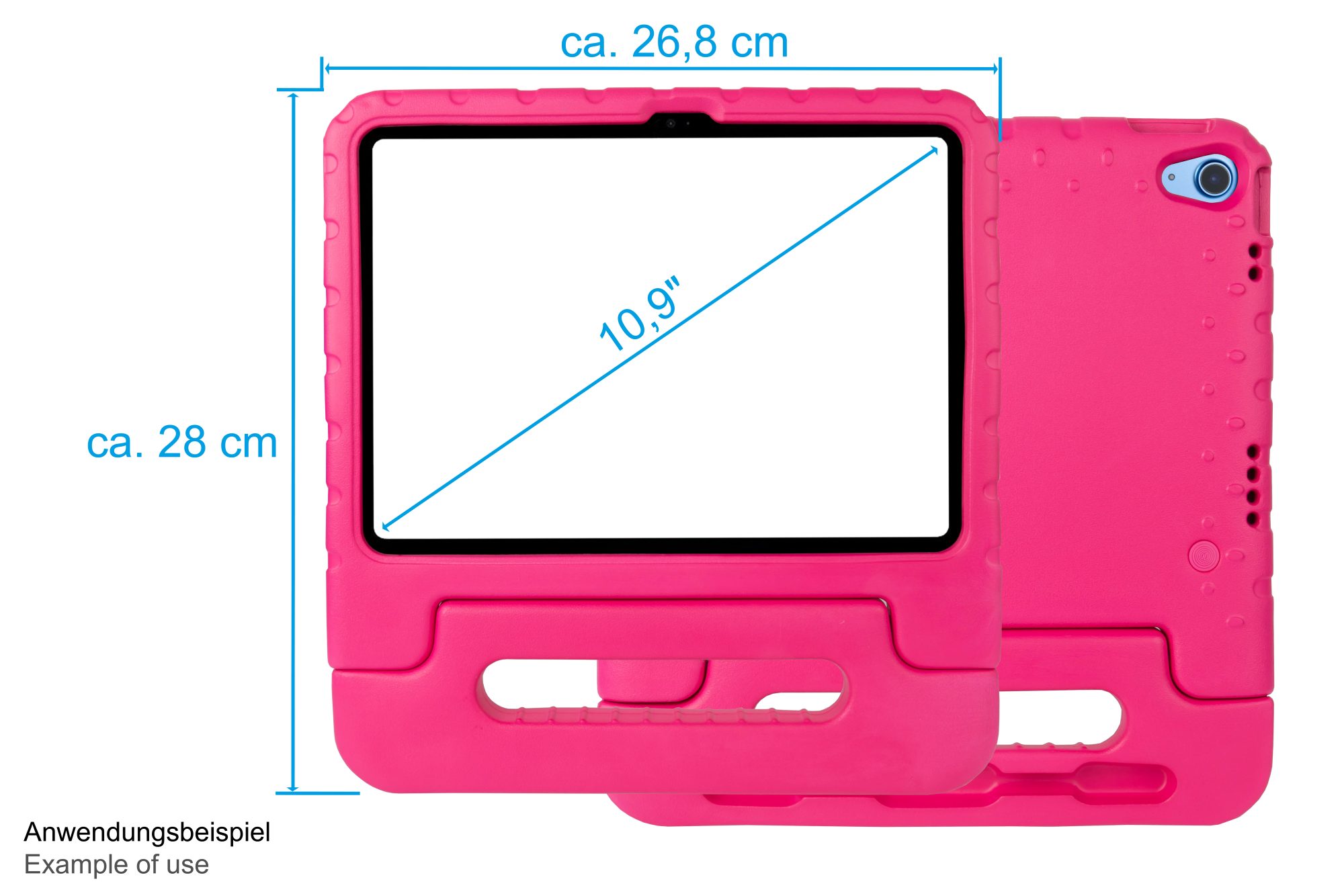 iPad 10,9" (10. Gen.) Tablet-Schutzhülle mit Kickstand, magenta, Good Connections®