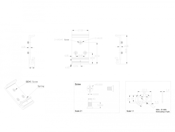 Aluminium Montageclip für Hutschiene, Delock® [65991]