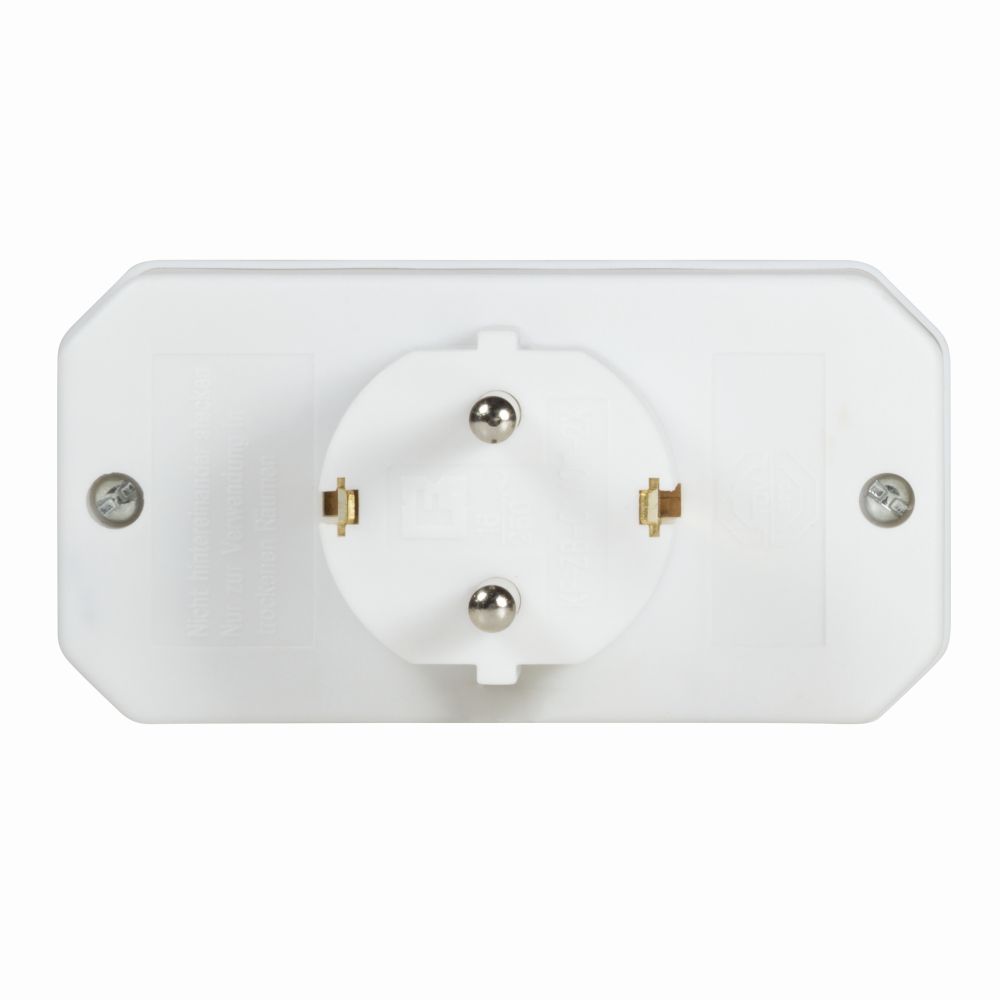 Steckdosenadapter, 2x Euro + 1x Schutzkontaktstecker, 3500W/250V, Weiß, LogiLink® [LPS221]