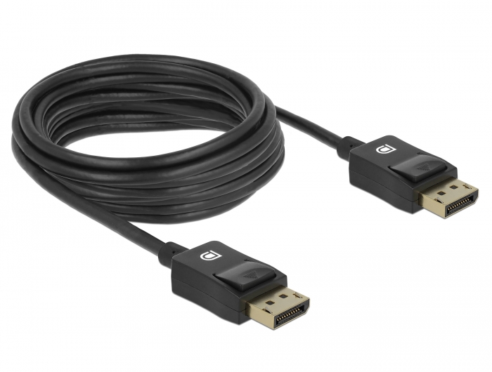 Koaxiales DisplayPort Kabel 8K 60 Hz, schwarz, 5 m, Delock® [85304]