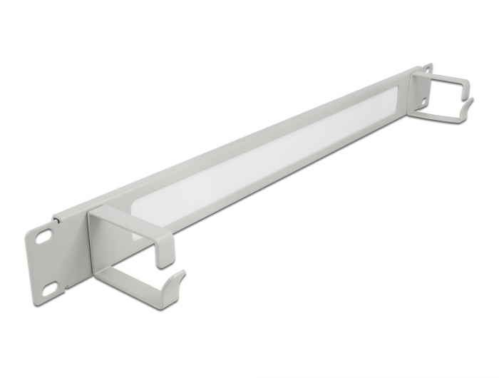 19" Kabelmanagement Bürstenleiste mit 2 Bügeln 1 HE grau, Delock® [66540]