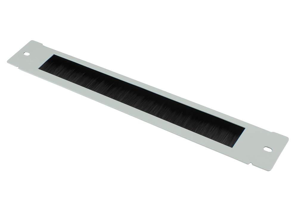 Bürstenleiste 380 mm x 57 mm für Good Connections® 19" Wandgehäuse FLAT-Pack (GC-RFxxxG), lichtgrau (RAL7035)