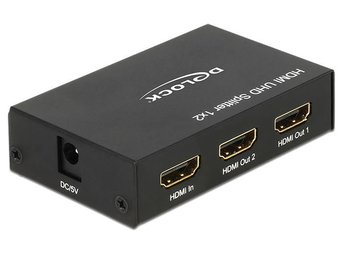 Splitter HDMI in an 2 x HDMI out 4K UHD, Delock® [18682]