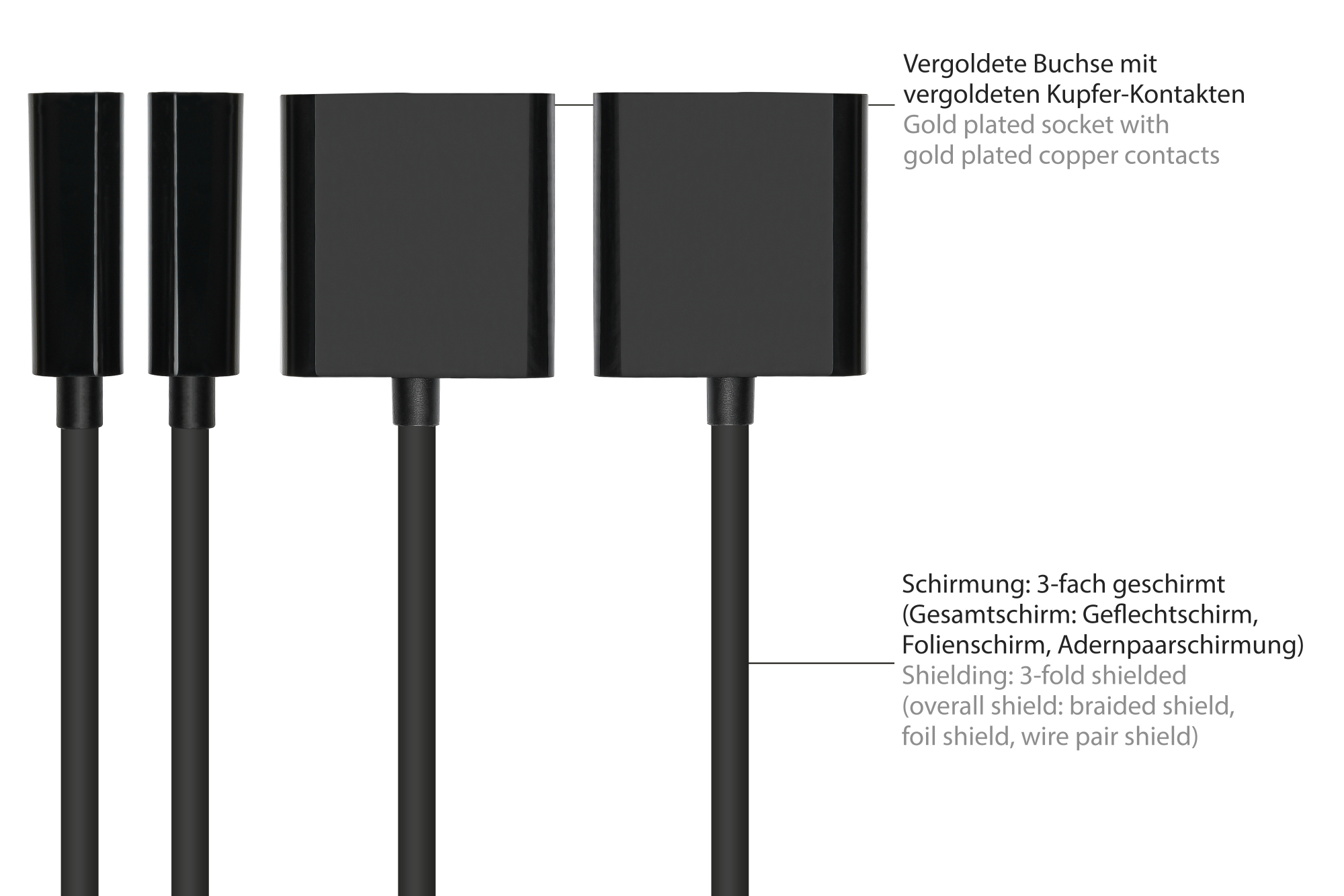 Adapter DisplayPort Stecker an VGA Buchse, 1920*1200 @60Hz, vergoldete Kontakte, ca. 20cm, Good Connections®