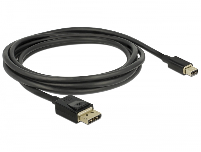 Mini DisplayPort an DisplayPort Kabel, 8K @60Hz, DP 8K zertifiziert, schwarz, 2m, Delock® [84928]
