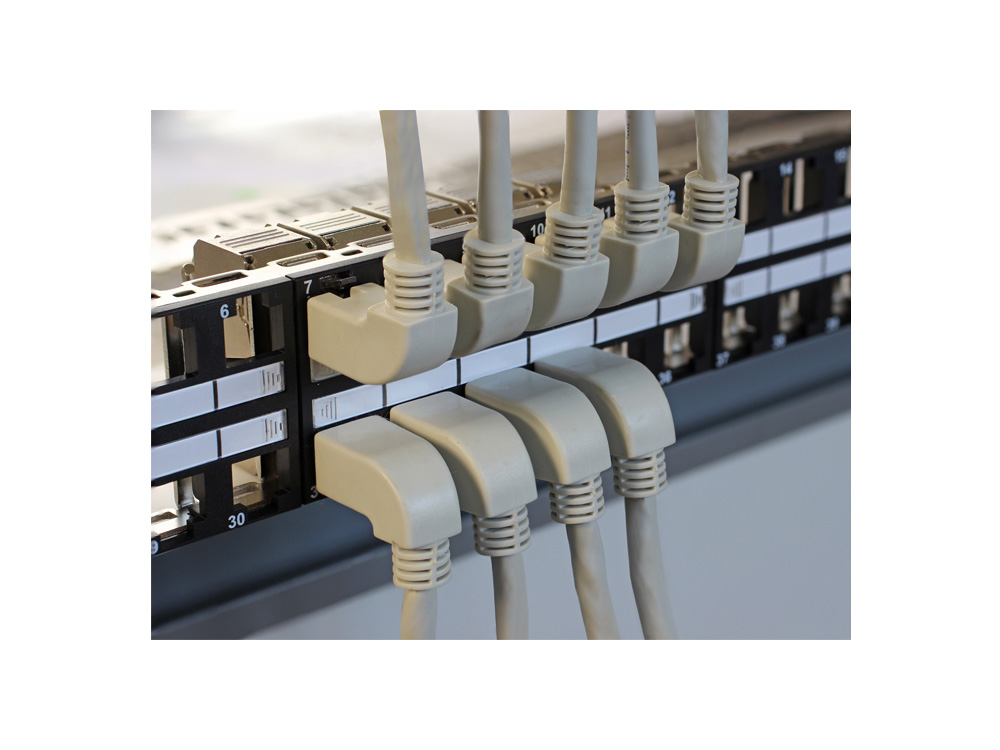 Patchpanel Keystone, 19" 1HE, 48-Port mit Entlastungsschiene, schwarz, Delock® [43280]