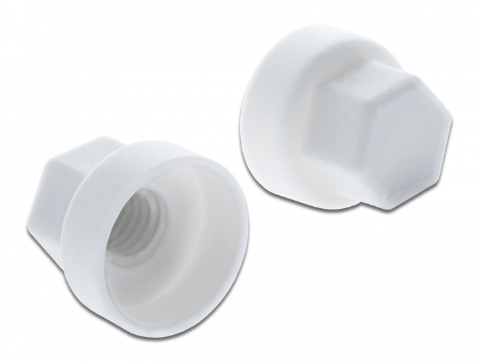 Schutzkappe Sechskant für Schraube M6 weiß 10 Stück, Delock® [60249]