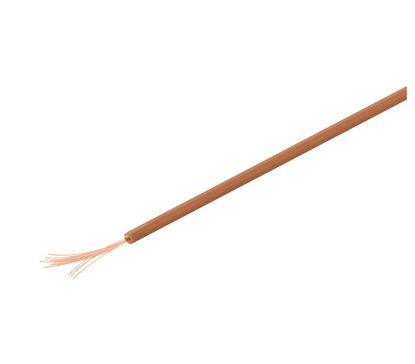 Kupferlitze isoliert, 10M, 1x0,14mm, braun, Good Connections®