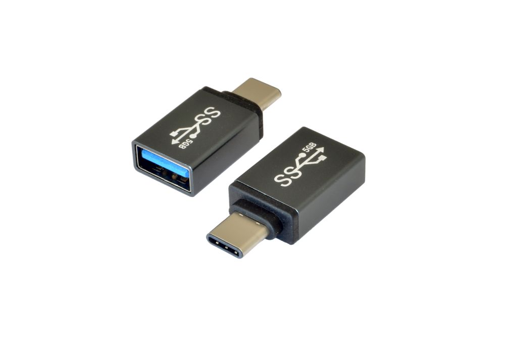 Adapter USB 3.1 Typ C Stecker auf USB 3.0 Buchse A, grau, Exsys® [EX-47990]