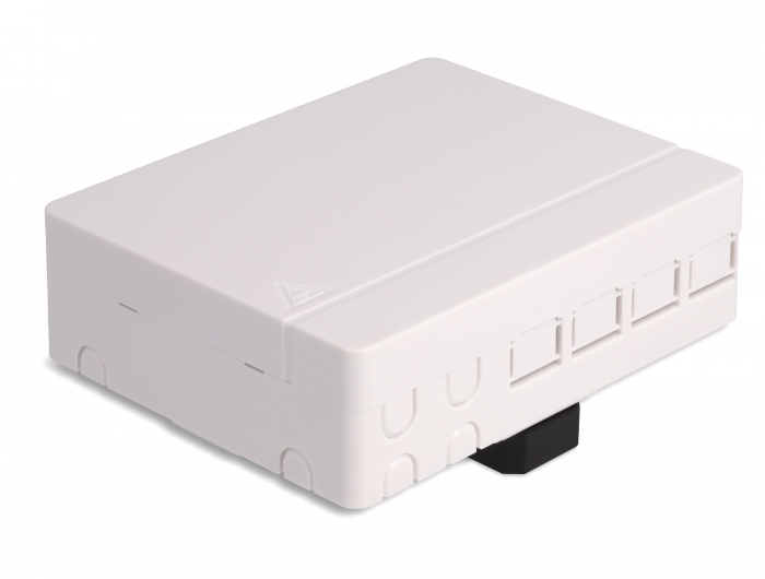 LWL Anschlussdose für Hutschiene 4 x SC Simplex oder LC Duplex weiß, Delock® [87141]