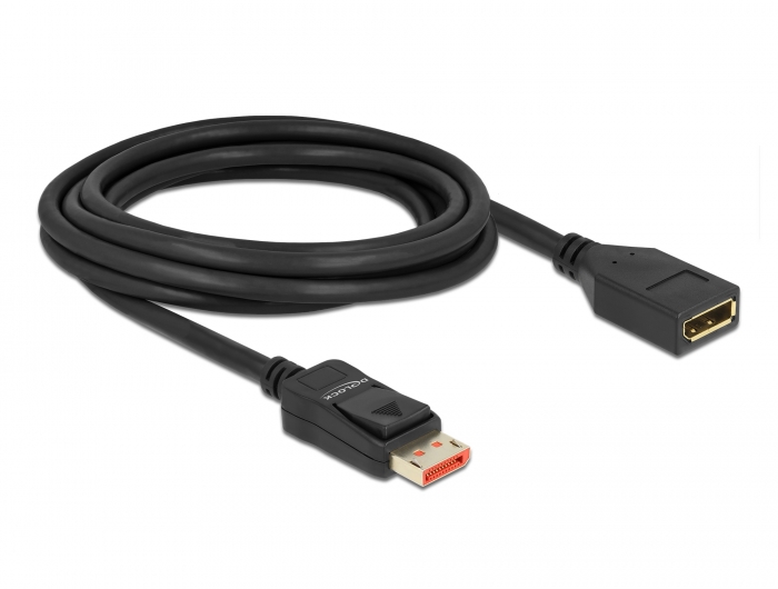 DisplayPort Verlängerungskabel 8K 60 Hz, schwarz, 3 m, Delock® [87072]