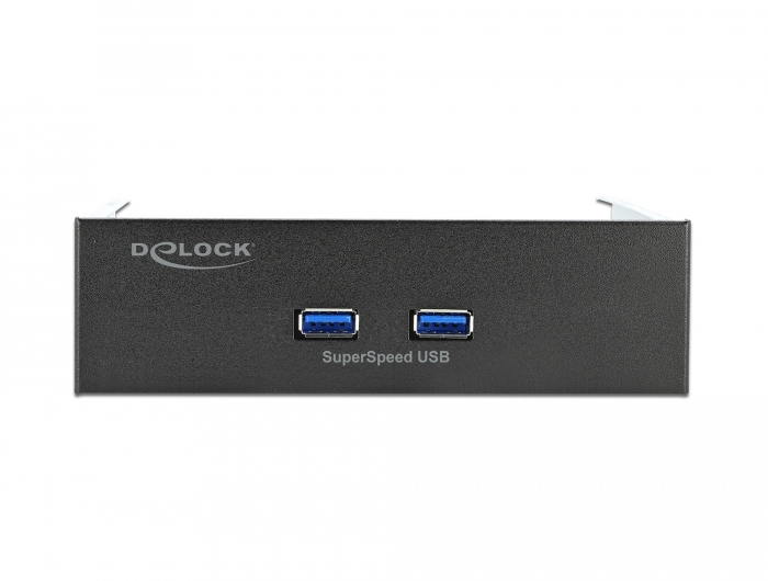 5.25" Front Panel mit 2 x SuperSpeed USB (USB 3.2 Gen 1) Typ-A Ports , Delock® [61005]