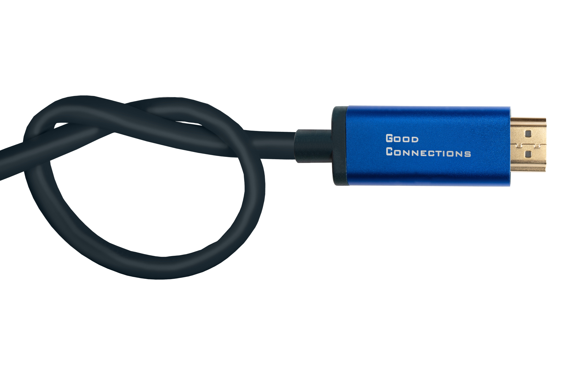 USB-C™ an HDMI 2.0b SmartFLEX Kabel, 4K UHD @60Hz, Aluminiumgehäuse, CU, dunkelblau, 2m, Good Connections®