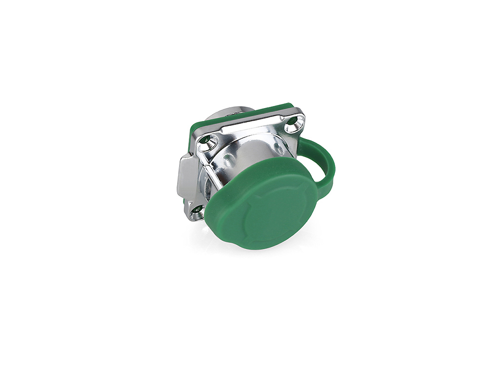 Industrie-Steckverbinder S1 - LWL Durchführungskupplung mit Flansch, Buchse LC beidseitig, 1Gpbs, Metall, M24, IP65/67, Good Connections®