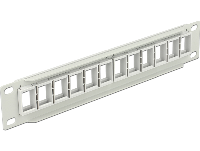 10" Keystone Patchpanel 12 Port grau, Delock® [43309]