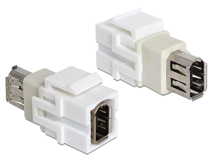 Keystone Modul FireWire 6 Pin Buchse an FireWire 6 Pin Buchse, Delock® [86324]