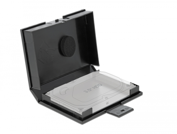 Schutzbox für 3.5" HDD schwarz, Delock® [18372]