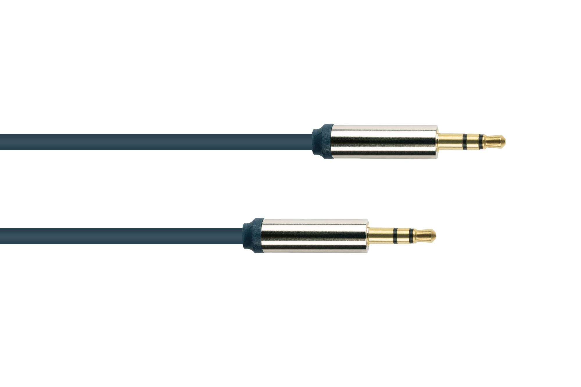 Audio Anschlusskabel SmartFLEX, High-Quality, 3-poliger 3,5mm Klinkenstecker beidseitig, dunkelblau, 2m, Good Connections®