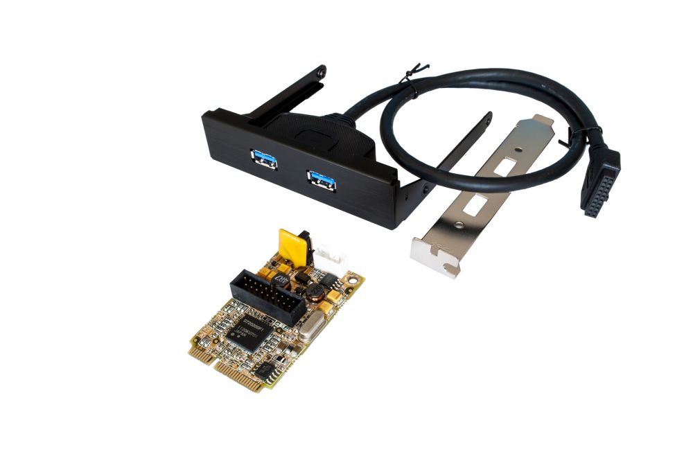 USB 3.0 Mini PCIe Karte mit 2-Ports (Renesas Chip-Set), Exsys® [EX-48010-2]