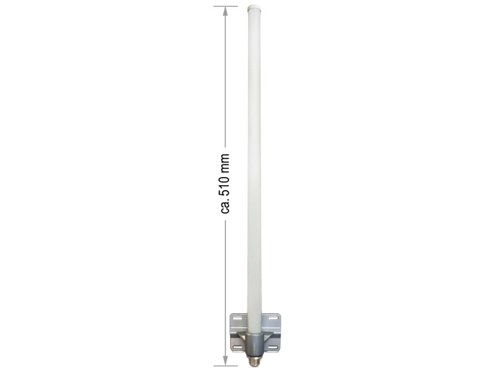 WLAN Antenne 802.11 b/g/n 8 dBI omnidirektional starr grau outdoor, Delock ® [88454]