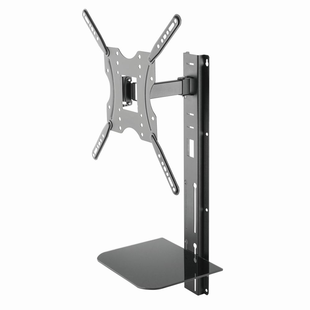 TV-Wandhalterung mit Ablage, neigbar -10°/+3°, schwenkbar -70°/70°, 32"-55", max. 30 kg Belastung, LogiLink® [BP0048]