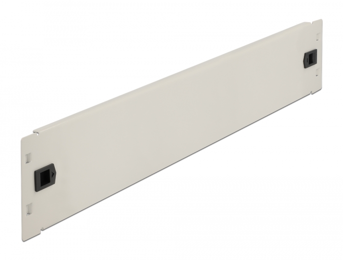 19" Netzwerkschrank Blindabdeckung werkzeugfrei 2 HE grau, Delock® [66632]
