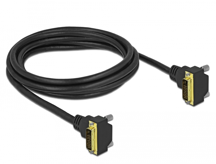 DVI Kabel 24+1 Stecker gewinkelt zu 24+1 Stecker gewinkelt 2 m, Delock® [85898]